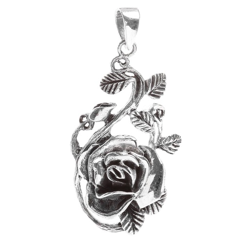 [am196] Amulett, Anhänger 'Isara rose' aus Silber 925 - Mittelalter, Larp, Fantasy Schmuck