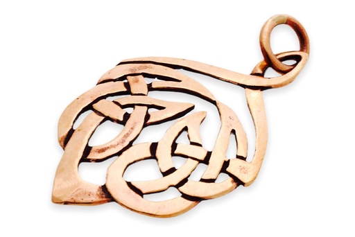[acb102] Schmuck Anhänger Bran 3,5 cm – Bronze – Keltischer Kraftvogel mit Knotenmuster