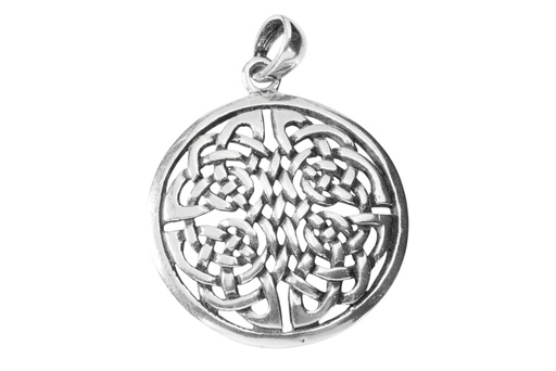 [ac52] Schmuck Anhänger Aventur Ø 2,8 cm – Silber 925 – Keltisches Amulett für Schutz & Energie