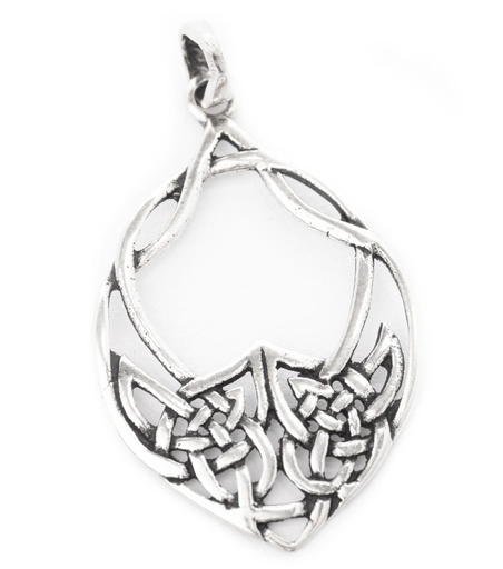 [ac16] Schmuck Anhänger Inala 3,6 cm – Silber 925 – Keltisches Herz-Amulett mit Knotenmuster