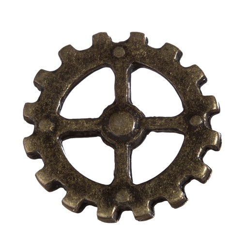 [33709] Wheel, altmessingfarbener Beschlag