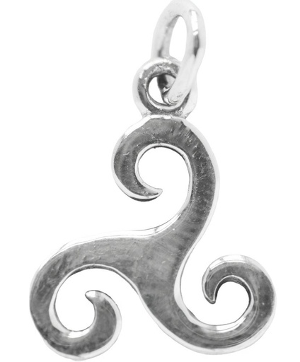 [ac27] Schmuck Anhänger Danu 2,1 cm – Silber 925 – Keltisches Triskele-Amulett für Schutz & Energie