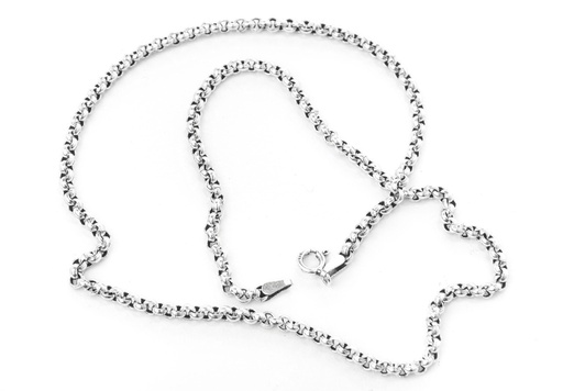 [k6] Erbskette 40 cm, Silber - Accessoire Schmuck für Mittelalter, Larp, Reenactment und Fantasy