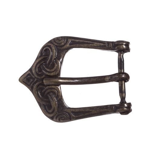 [B673-21] Mittelalter-Schließe mit Knotendesign, altmessingfarben