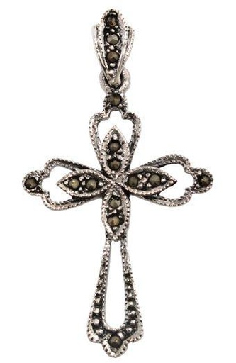 [ak29] Mittelalter Kreuz-Anhänger ACACIA aus 925er Silber – Symbol für Schutz und Spiritualität (4,4 cm)