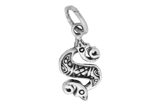 [ac98] Keltisches Amulett, Anhänger 'Keltisches Seepferd' aus Silber 925- Mittelalter, Larp, Reenactment Schmuck