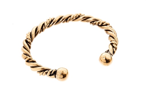 [armb65-2] Armreif Armschmuck für Männer 'Artok' aus Bronzedraht Wikingerschmuck