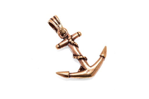 [amb563] Amulett Anhänger "Ankar – Anker" aus Bronze – Symbol für Hoffnung & Sicherheit 2,8 cm