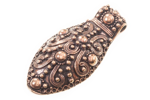 [avb518] Anhänger ÁSGARD aus Bronze – Wikinger Spiralen Amulett 5,2 cm