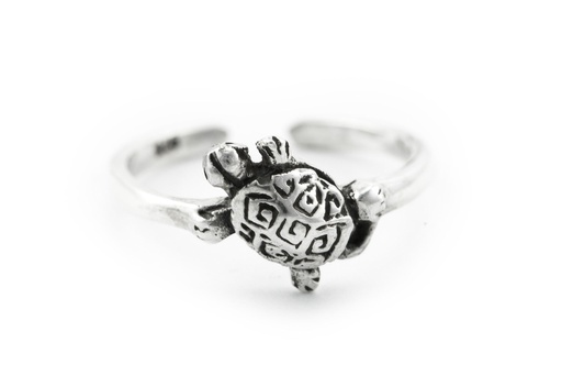 [zr18] Zehenring Schildkröte Silber 925 - Schmuck Accessoire für Historische Gewandungen, Reenactment und Liverollenspiel