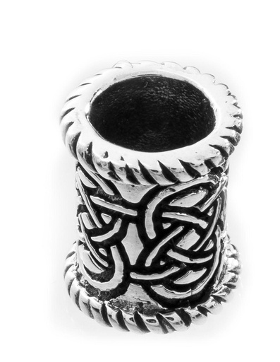 [ac113] Schmuck Bartperle & Haarperle Askan 1,2 cm – Silber 925 – Keltische Perle für Bart, Dreadlocks & Zöpfe