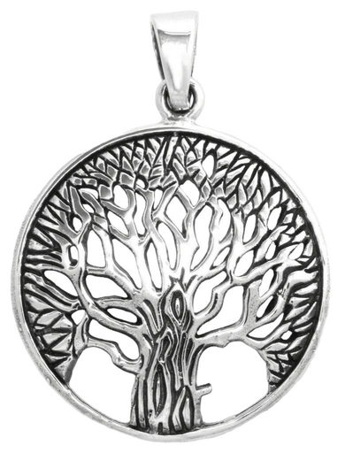 [WK2015-am195] Amulett, Anhänger 'Dara - Keltische Eiche' aus Silber 925 - Mittelalter, Larp, Fantasy Schmuck