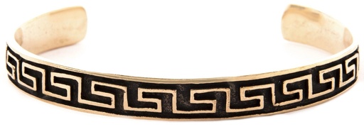 [armb51] Armreif RHIANON aus Bronze Ø 6,2 cm – Keltisch-antiker Schmuck mit Mäander Ornament