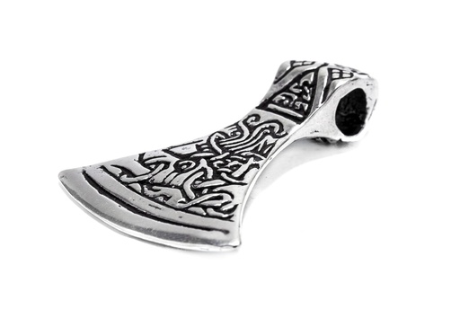 [at8] Anhänger TORÉ Mammenaxt aus Silber – Wikinger Axt Amulett 4,4 cm