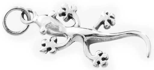 [am95] Amulett, Anhänger 'Kleiner Gecko' aus Silber 925 - Mittelalter, Larp, Fantasy Schmuck