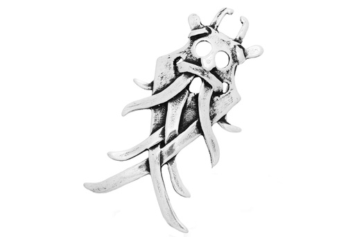 [av15] Anhänger ARHUS Odins Maske aus Silber – Wikinger Amulett 4,3 cm