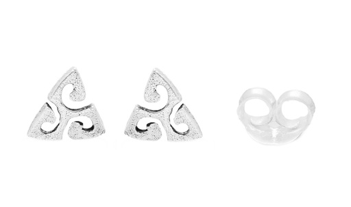 [ost8] Ohrstecker 'Celtic Triskel' Sterling Silber 925 - Schmuck für Mittelalter, Reenactment und Larp