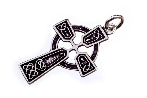 [ak39] Keltischer Kreuz-Anhänger ARAWN aus 925er Silber – Mystisches Schutzamulett für Spiritualität (3,6 cm)