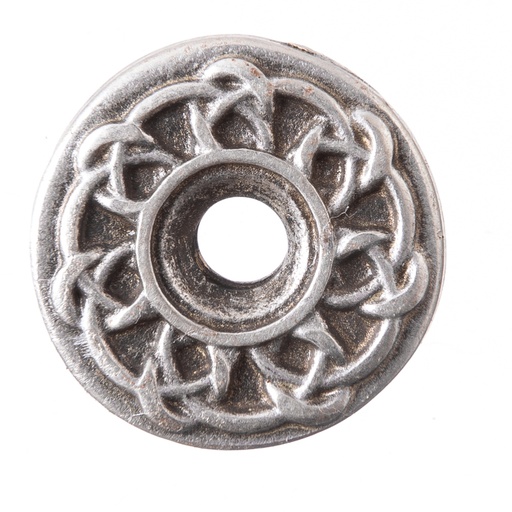 [32803] Celtic Ringknot Zierniete in Silberoptik – Keltischer Rundknoten Ø 20 mm