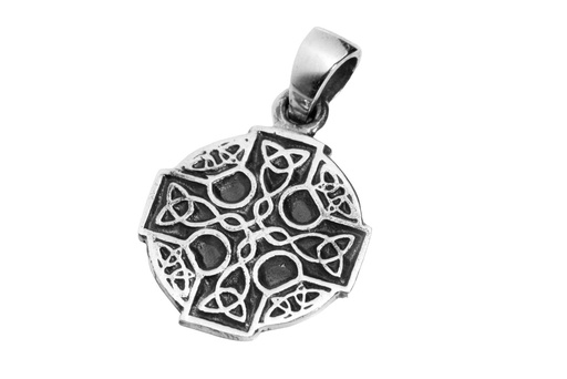 [ac44] Schmuck Anhänger Thara Ø 1,9 cm – Silber 925 – Vier-Elemente-Amulett für Balance & Schutz