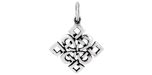 [ac127] Keltisches Amulett, Anhänger 'Rigani - Keltischer Knoten' aus Silber 925- Mittelalter, Larp, Reenactment Schmuck