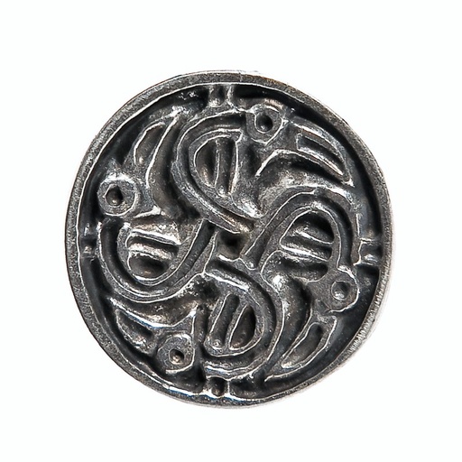 [32806] keltischer Rabenkreis, silberfarbener Beschlag