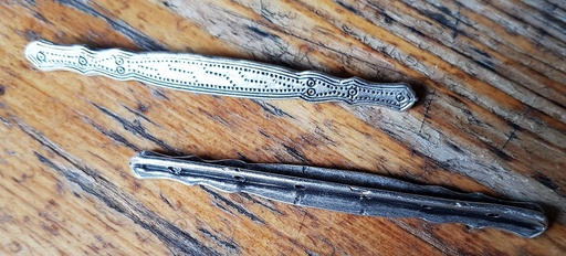 [32783] Wikinger Stab-Kettenverteiler-Paar 'BIRKA', silberfarben