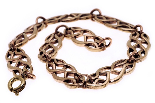 [arkb2] Keltische Armkette RIGA aus Bronze – 18,5 cm filigranes Schmuckstück mit keltischen Symbolen