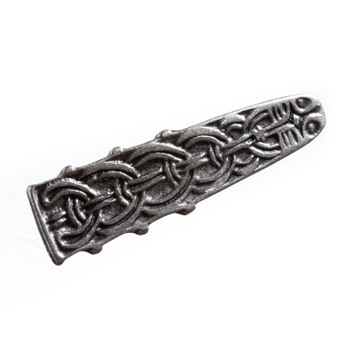 [33433] silberfarbene Gürtelspitze Celtic II 1,5cm