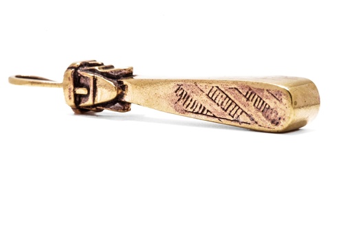 [avb552] Großer Schmuck Anhänger SWIATOWID 6,5 cm – Slawischer Götteramulett aus Bronze