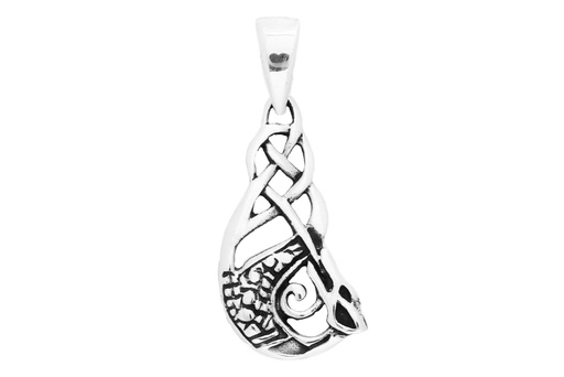 [ac118] Schmuck Anhänger Tyron 3,1 cm – Silber 925 – Keltisches Drachen-Amulett für Schutz & Stärke