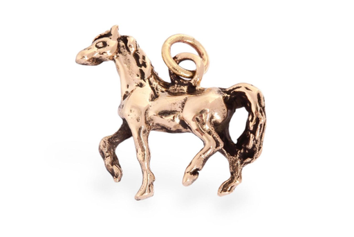 [WK2015-amb198] Bronze-Anhänger LINA – Kleines Glücks-Pferd Amulet