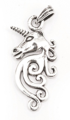 [WK2015-am167] Schmuck-Anhänger IDALIS 3 cm – Filigranes Einhorn aus 925er Silber für Magie & Anmut
