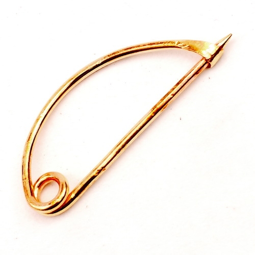 [07 Drafi kelt-b] Keltische Drahtfibel Replik Bronze  - Accessoire für Historische Gewandungen, Reenactment und Liverollenspiel