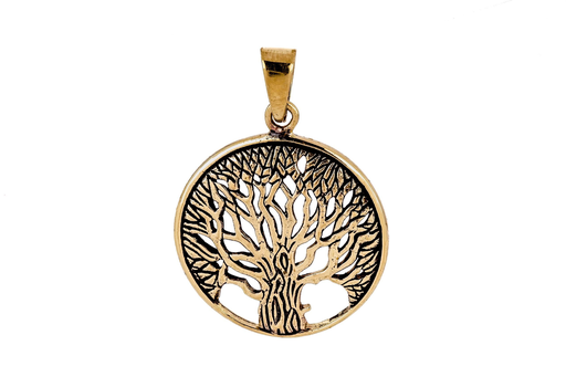 [WK2015-amb195] Schmuck-Anhänger DARA 3,6 cm – Keltische Eiche aus hochwertiger Bronze für Stärke & Weisheit