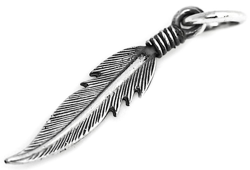 [am213] Anhänger 'Naomy' Feder Elfen Silber Schmuck