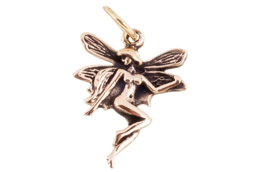 [amb504] Elfen-Anhänger LARINA aus Bronze – Mystisches Symbol für Anmut und Magie (2 cm)