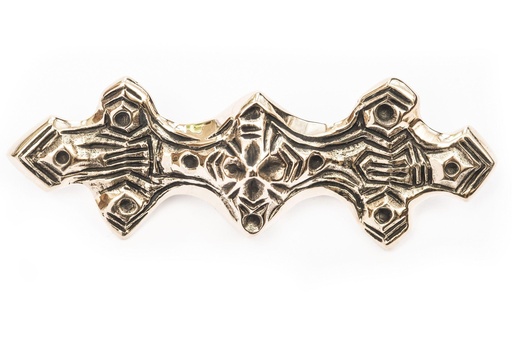 [fb6] Gleicharmfibel Wikingerbrosche Bronze, Accessoire für Mittelalter Gewandung, Historisches Reenactment und Fantasy Larp