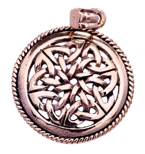 [acb536] Keltisches Amulett, Anhänger 'Taloma' aus Bronze- Mittelalter, Larp, Reenactment Schmuck