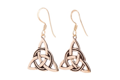 [ohb97] ALECIA Ohrringe aus Bronze – Keltische Ohrhänger mit Taliesins Knoten 3,4 cm