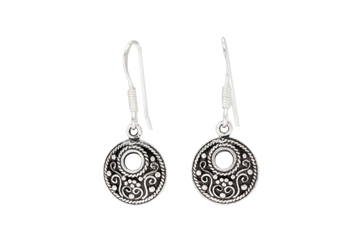 [oh131] AYLIN Ohrringe aus Silber – Boho Damen Ohrhänger mit floraler Ornamentik 3 cm