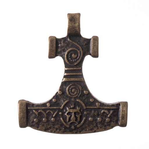 [P-5170-21] Anhänger Hiddenseehammer, altmessingfarben