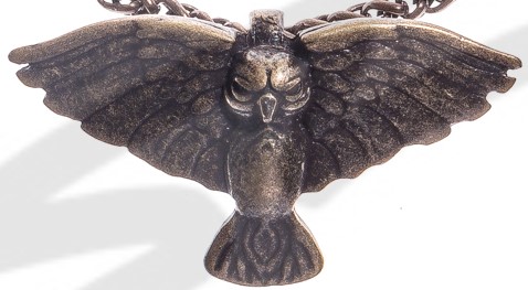 [P-5101-21] Anhänger Eule Rosmerta, altmessingfarben