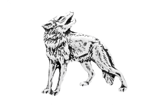 [am97] Wolf-Anhänger NOMI aus 925er Silber – Symbol für Freiheit und Instinkt (2,5 cm)