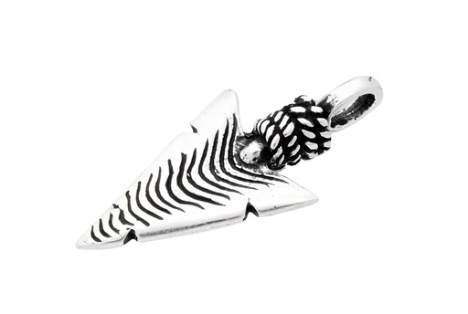 [av21] Anhänger SNORRI Pfeilspitze aus Silber – Wikinger Amulett 3,7 cm