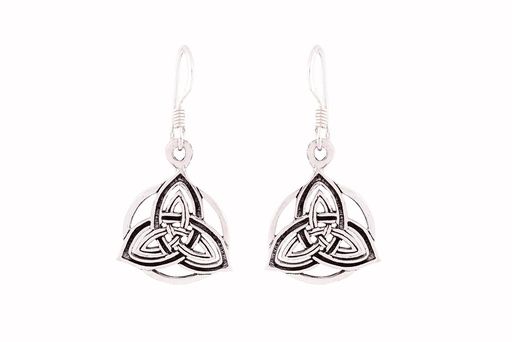 [oh160] Keltische Ohrhänger Dina aus Silber – Irischer Ohrschmuck mit Ornament 3,3 cm