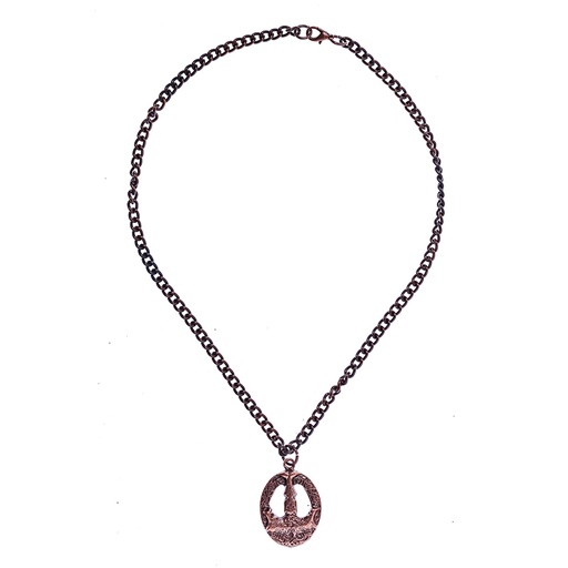 [PK-5173-4] Halskette „Mjölnir“ – Kupferfarbener Thorhammer-Anhänger an schwerer Flechtkette