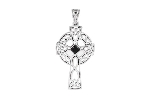 [Ak6-2] Schmuck Anhänger ARCANA 5,3 cm – Keltisches Kreuz aus Silber 925 – Mystisches Amulett der Kelten