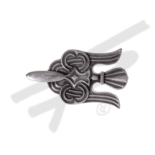 [33404] kleine Niete 'Wikinger Rabe', silberfarben