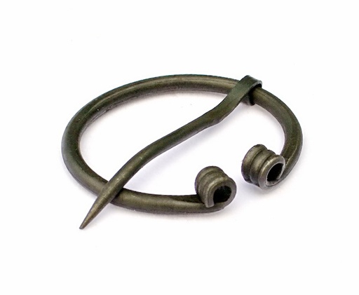 [16 Fi Oval 3] Einfache Hufeisenfibel Wikinger - Accessoire für Historische Gewandungen, Reenactment und Liverollenspiel